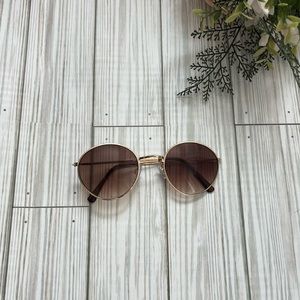 Gold Round Sunglasses